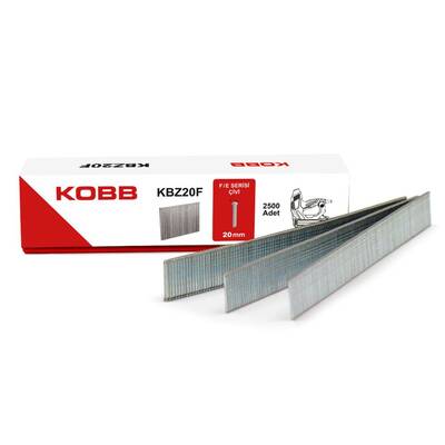 Kobb - KOBB KBZ20F 20mm 2500 Adet F/E/J/8 Serisi Ağır Hizmet Tipi Kesik Başlı Çivi
