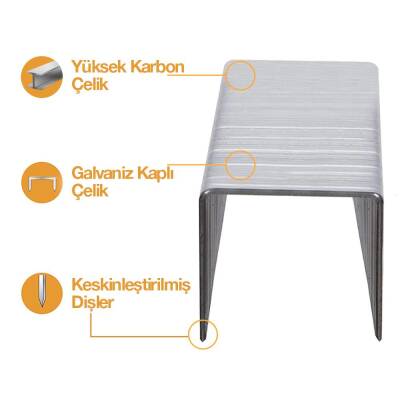 KOBB KBZ214 14mm 2500 Adet 200 Serisi Ağır Hizmet Tipi Zımba Teli - 5