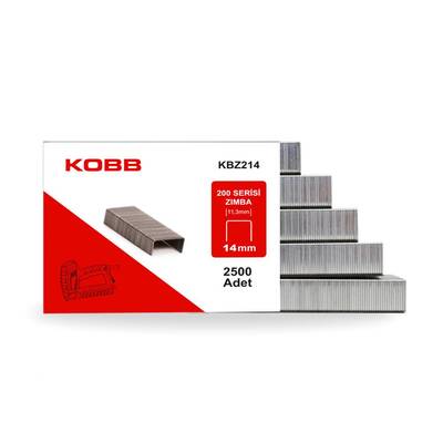 Kobb - KOBB KBZ214 14mm 2500 Adet 200 Serisi Ağır Hizmet Tipi Zımba Teli (1)