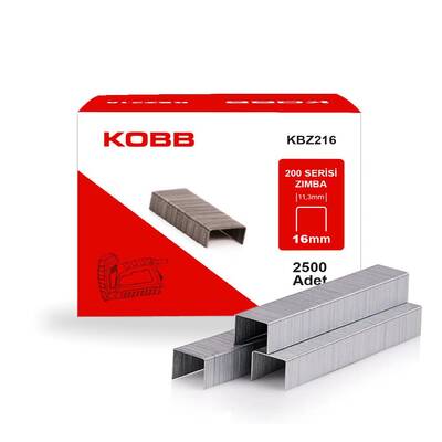 KOBB KBZ216 16mm 2500 Adet 200 Serisi Ağır Hizmet Tipi Zımba Teli - Kobb