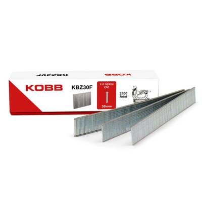 KOBB KBZ30F 30mm 2500 Adet F/E/J/8 Serisi Ağır Hizmet Tipi Kesik Başlı Çivi - Kobb