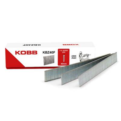 KOBB - KOBB KBZ40F 40mm 2500 Adet F/E/J/8 Serisi Ağır Hizmet Tipi Kesik Başlı Çivi