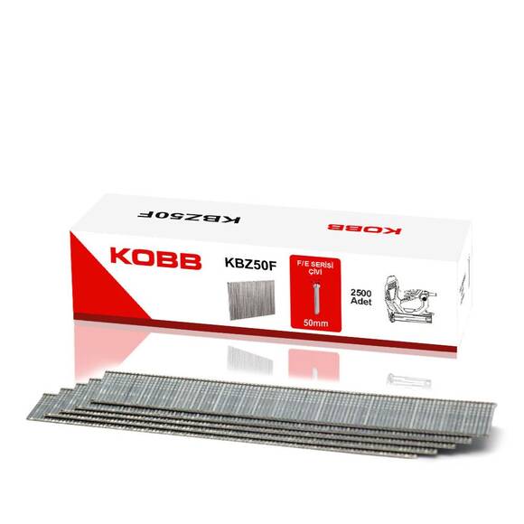 KOBB KBZ50F 50mm 2500 Adet F/E/J/8 Serisi Ağır Hizmet Tipi Kesik Başlı Çivi