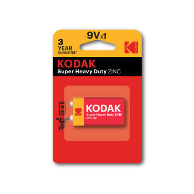 Kodak 1 adet Blisterli Çinko Karbon 9 Volt Pil - 2