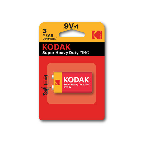 Kodak 1 adet Blisterli Çinko Karbon 9 Volt Pil