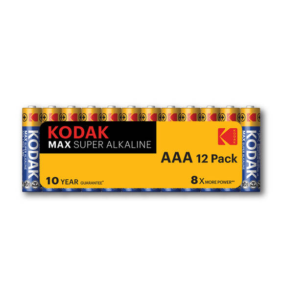 Kodak 12 Adet Max Alkalin ince Pil-AAA - 1