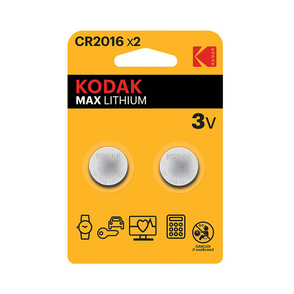 Kodak 2 Adet CR2016 Ultra Lityum Para Pil - 1