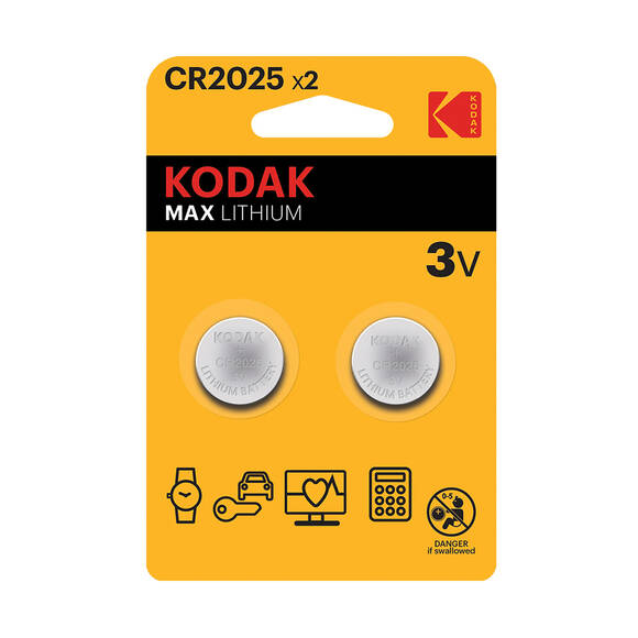 Kodak Ultra Lityum Para Pil 2 Adet CR2025 - 1