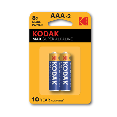 Kodak 2 adet Max Alkalin İnce Pil-AAA - 1