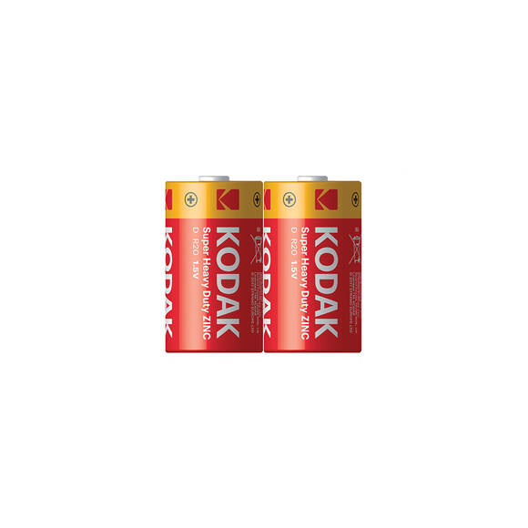 Kodak 2 Adet Shrink Çinko Karbon Büyük Pil-D - 2
