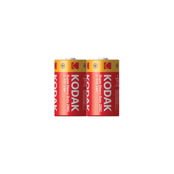 Kodak 2 Adet Shrink Çinko Karbon Büyük Pil-D