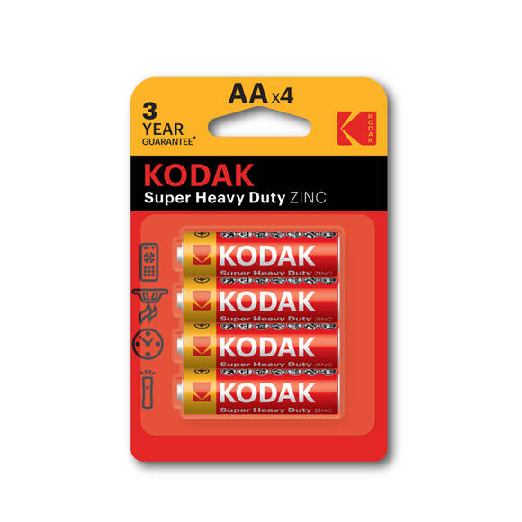 Kodak 4 adet Blisterli Çinko Karbon Kalem Pil-AA