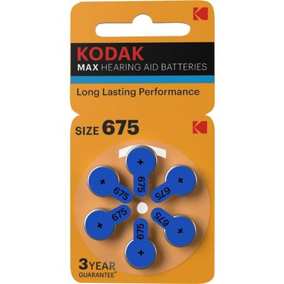 Kodak 6 Adet P675 İşitme Cihazı Pili