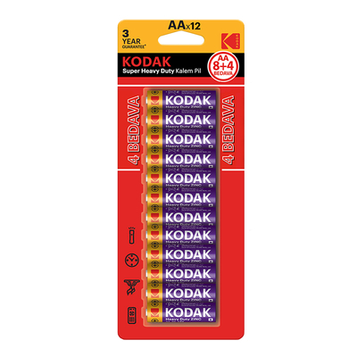 Kodak 8+4 Blisterli Çinko Karbon Kalem Pil-AA - Thumbnail