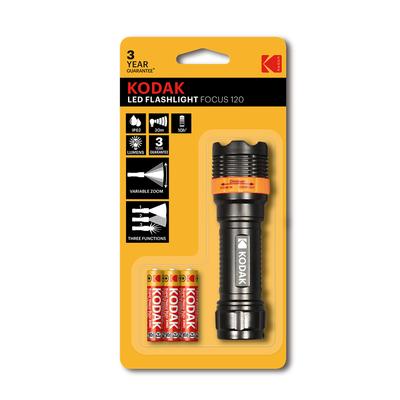Kodak Focus 120 - IP62 - 3 Kademe ayarlı ve Zoom özelliKli El Feneri - 1