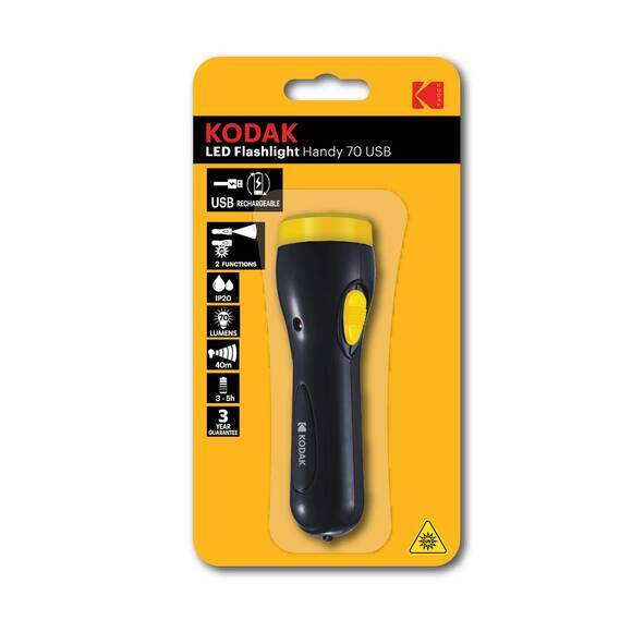 Kodak LED Flashlight Handy 70 Para Kontrol Özellikli Şarjlı El Feneri
