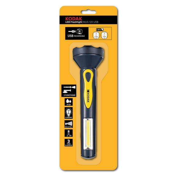 Kodak LED Flashlight Work 120 Tamirci Tipi Şarjlı El Feneri
