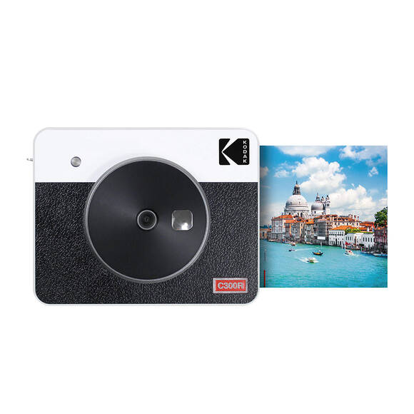 Kodak Mini Shot Combo 3 RETRO - Anında Baskı Dijital Fotoğraf Makinesi - Beyaz - ICRG-330 - 30 Adetlik Baskı Seti Hediyeli