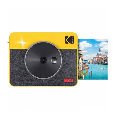 Kodak Mini Shot Combo 3 RETRO - Anında Baskı Dijital Fotoğraf Makinesi - Sarı - ICRG-330 - 30 Adetlik Baskı Seti Hediyeli - Thumbnail