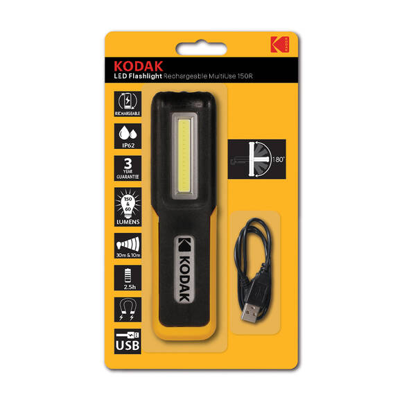 Kodak Multi Use 150R Şarjlı Su Geçirmez Manyetik LED El Feneri