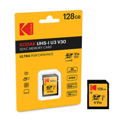 Kodak - Kodak SDXC 128GB Class10 U3 Ultra Performans SD Hafıza Kartı (1)