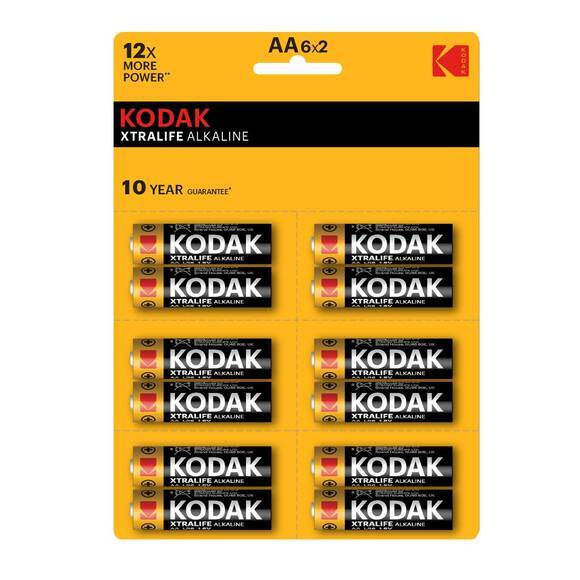 Kodak Xtralıfe 12 Adet Alkalin Kalem Pil - 6x2(AA) - 1