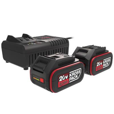 Kress KAD22 20Volt 6.0Ah Kross Pack Li-ion Çift Akü ve Akü Şarj Cihazı - Kress