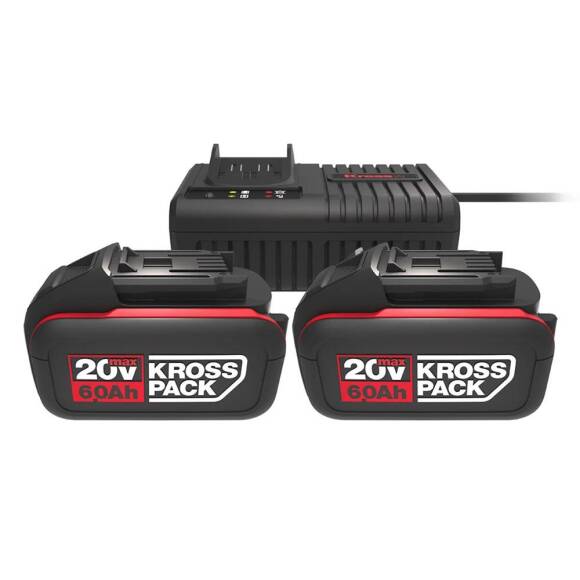 Kress KAD22 20Volt 6.0Ah Kross Pack Li-ion Çift Akü ve Akü Şarj Cihazı - 3