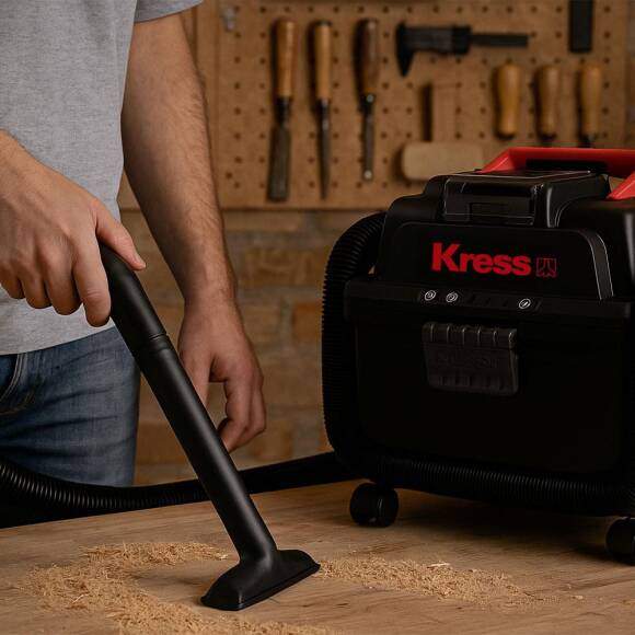 Kress KH035.9 20Volt 250W/17Kpa Flexi Esnek Hortumlu Şarjlı Islak/Kuru Süpürge & Üfleme (Akü Dahil Değildir) - 8