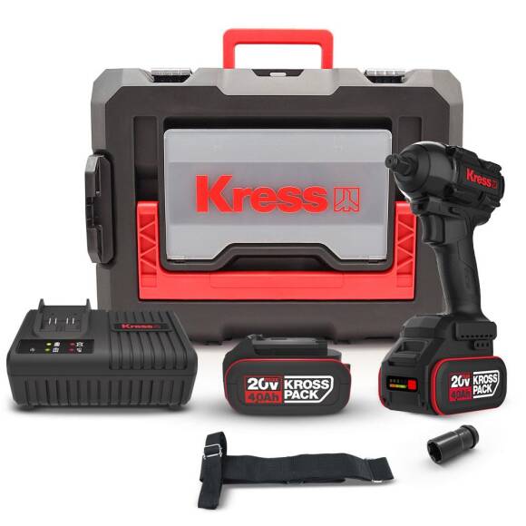 Kress KH275 20Volt/4.0Ah Li-ion Çift Akülü 500Nm Kömürsüz Profesyonel Şarjlı Somun Sıkma - 1