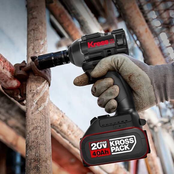 Kress KH275 20Volt/4.0Ah Li-ion Çift Akülü 500Nm Kömürsüz Profesyonel Şarjlı Somun Sıkma - 4