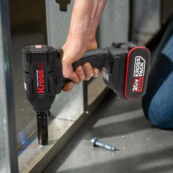 Kress KH275 20Volt/4.0Ah Li-ion Çift Akülü 500Nm Kömürsüz Profesyonel Şarjlı Somun Sıkma - 6