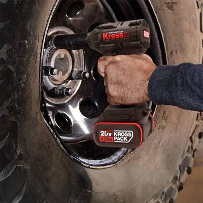 Kress KH275 20Volt/4.0Ah Li-ion Çift Akülü 500Nm Kömürsüz Profesyonel Şarjlı Somun Sıkma - 8