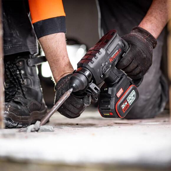 Kress KU390.4 20Volt 4.0Ah. 2.0J Li-ion Çift Akülü Şarjlı Kömürsüz Profesyonel SDS-Plus Pnömatik Kırıcı/Delici - 4