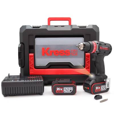 Kress KUA72.1 20Volt/4.0Ah Li-ion Çift Akülü Kömürsüz Profesyonel Şarjlı Matkap - Kress