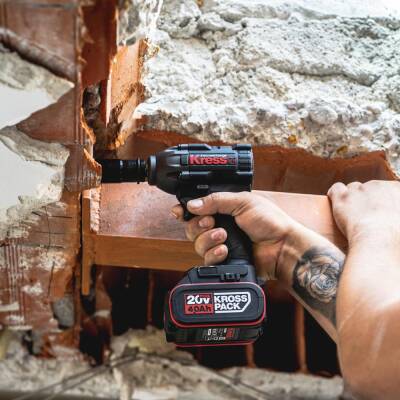 Kress KUB30.2SET 20Volt/4.0Ah. Li-ion Çift Akülü 300Nm Kömürsüz Profesyonel Şarjlı Somun Sıkma + 4 Parça Derin Lokma Seti - 3