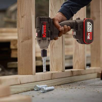 Kress KUB30.2SET 20Volt/4.0Ah. Li-ion Çift Akülü 300Nm Kömürsüz Profesyonel Şarjlı Somun Sıkma + 4 Parça Derin Lokma Seti - 9