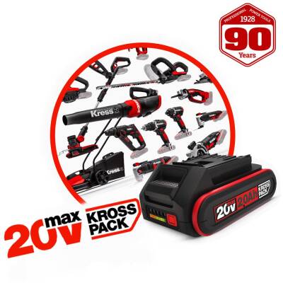 Kress KUB30.2SET 20Volt/4.0Ah. Li-ion Çift Akülü 300Nm Kömürsüz Profesyonel Şarjlı Somun Sıkma + 4 Parça Derin Lokma Seti - 10