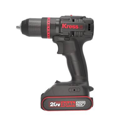 Kress KUC30.1 20Volt/2.0Ah Li-ion 60Nm Çift Akülü Kömürsüz Profesyonel Şarjlı Darbeli Matkap - Kress (1)