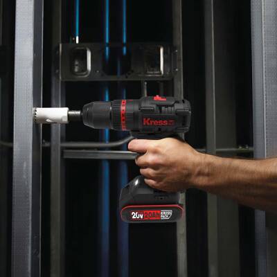 Kress KUC30.1 20Volt/2.0Ah Li-ion 60Nm Çift Akülü Kömürsüz Profesyonel Şarjlı Darbeli Matkap - 8