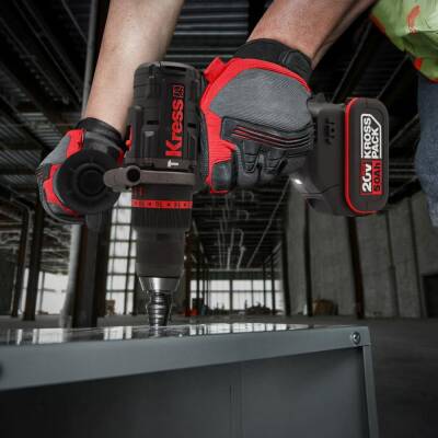 Kress KUC33.1 20Volt/5.0Ah Li-ion 95Nm Çift Akülü Kömürsüz Profesyonel Şarjlı Darbeli Matkap - 3