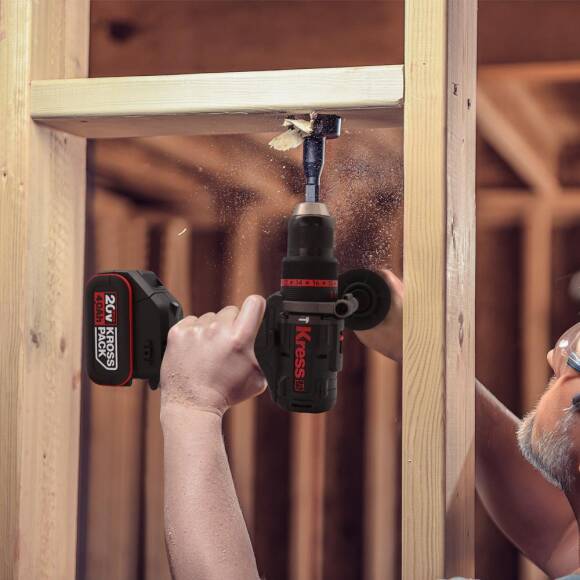 Kress KUC33.91 20Volt 95Nm Kömürsüz Profesyonel Şarjlı Darbeli Matkap (Akü Dahil Değildir) - 6