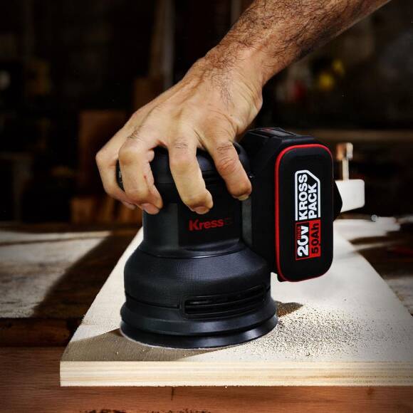 Kress KUD20.9 20Volt 125mm Kömürsüz Profesyonel Devir Ayarlı Eksantrik Zımpara (Akü Dahil Değildir) - 8