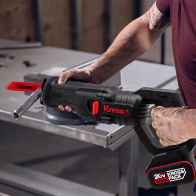 Kress KUE01 20Volt/4.0Ah Li-ion Çift Akülü Kömürsüz Profesyonel Tilki Kuyruğu Testere - 10