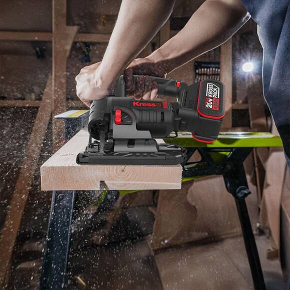 Kress KUE26.9 20Volt Profesyonel Kömürsüz Devir Ayarlı Şarjlı Dekupaj Testere (Akü Dahil Değildir) - 4