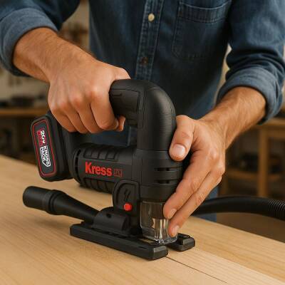 Kress KUE26.9 20Volt Profesyonel Kömürsüz Devir Ayarlı Şarjlı Dekupaj Testere (Akü Dahil Değildir) - 9