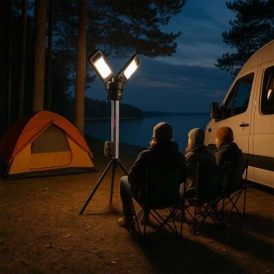 Kress KUF09.9 20Volt 2000/4500 Lümen Profesyonel Kule Tipi Teleskopik Katlanabilir LED Projektör (Akü Dahil Değildir) - Kress (1)