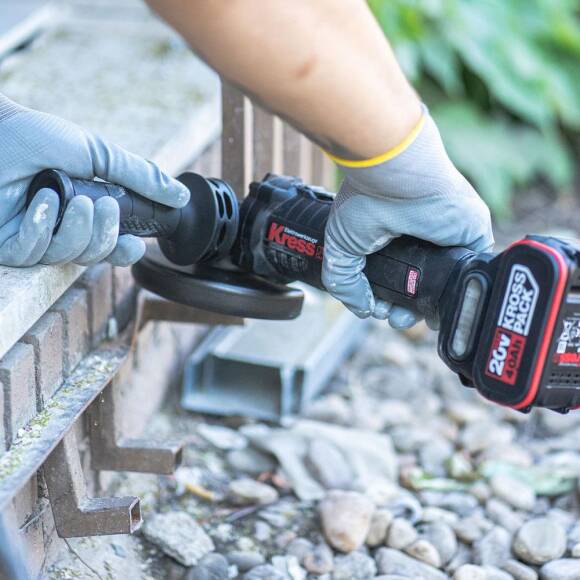Kress KUH10.2 20Volt 4.0Ah. Li-ion Çift Akülü 125mm Kömürsüz Profesyonel Şarjlı Devir Ayarlı Avuç Taşlama - 5