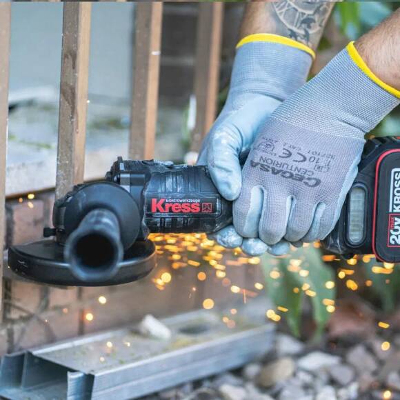 Kress KUH10.91 20Volt 125mm Kömürsüz Profesyonel Şarjlı Devir Ayarlı Avuç Taşlama (Akü Dahil Değildir) - 4