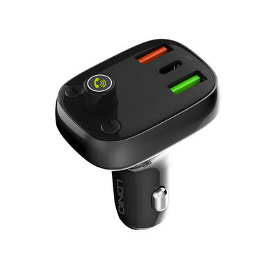 Ldnio - Ldnio C704Q Type-C FM Transmitter Araç Şarj Cihazı